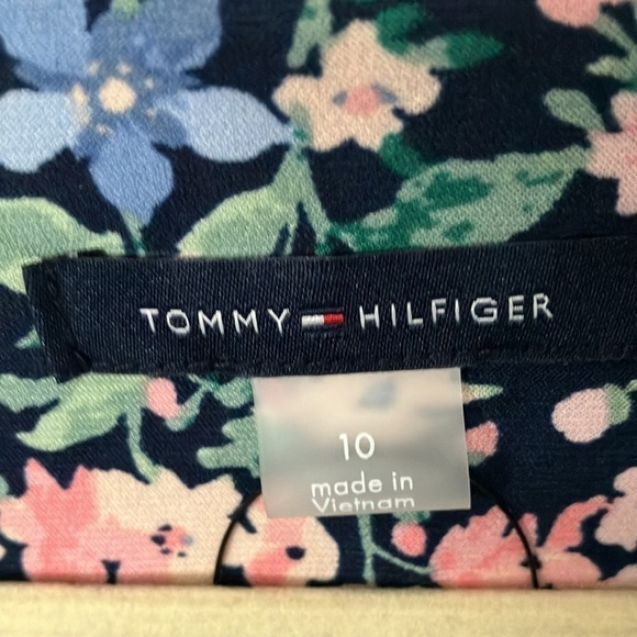 Tommy Hilfiger: Navy Blue/Pink Flower Dress- ruffles- 10 - Picture 2 of 16